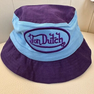 Von Dutch Youth Bucket Hat -  Purple/Blue NWOT